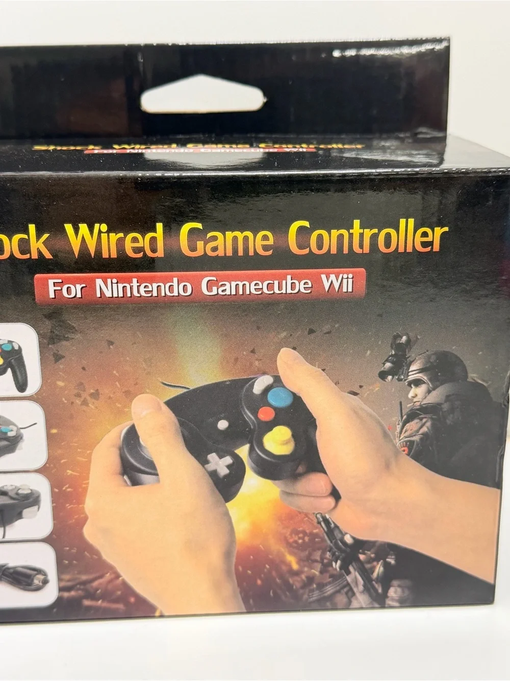 Black Wired Game Controller for Nintendo GameCube & Wii - Compatible Third-Party